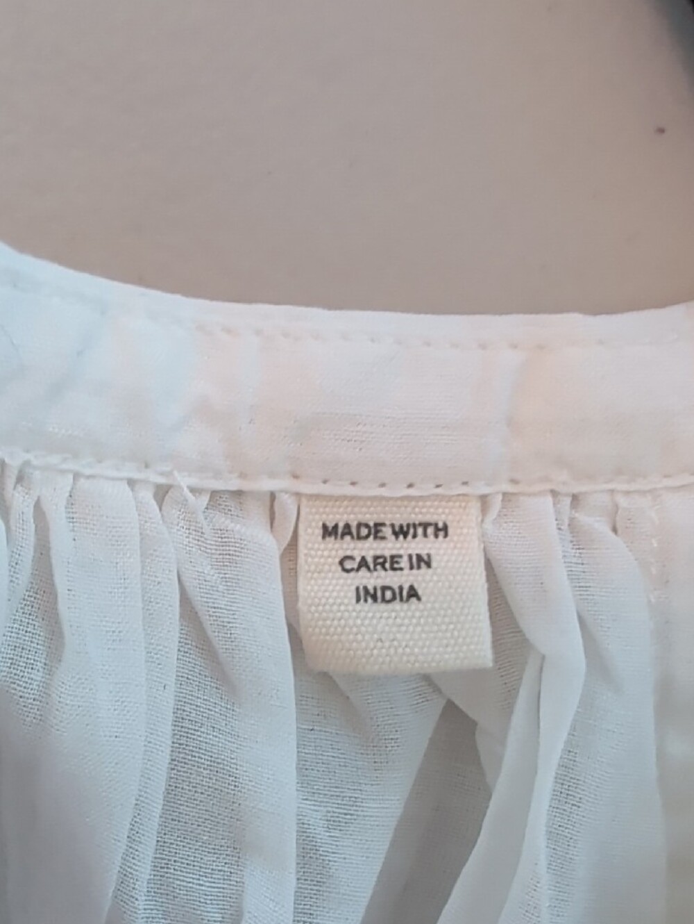 NWT Doen White Peasant Blouse Women's Button-Front Top - Picture 3 of 7